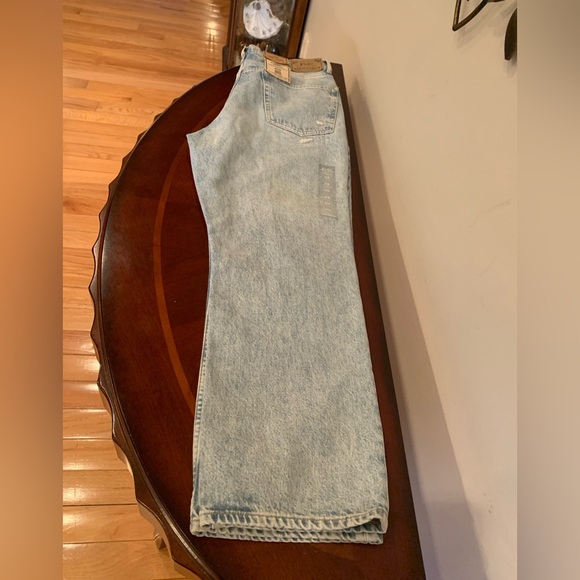 Polo Ralph Lauren Relaxed Straight Crop Jeans - Light Blue Wash Button Fly - Picture 8 of 14